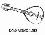 Coloring Pages Mandolin Instruments Musical Getcolorings Getdrawings Printable Template sketch template