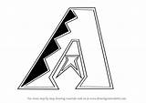 Diamondbacks Arizona Logo Draw Coloring Pages Drawing Step Mlb Tutorials Search Drawingtutorials101 sketch template