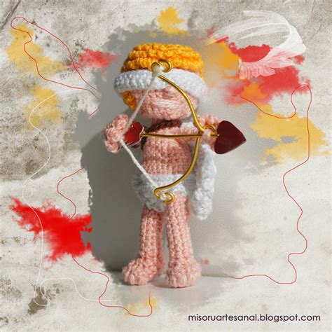cupido amigurumi con arco y flechas de corazón amigurumi ropa de muñeca y ganchillo