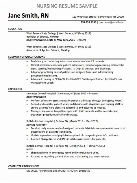 emergency room nurse resume awesome registered nurse resume sample