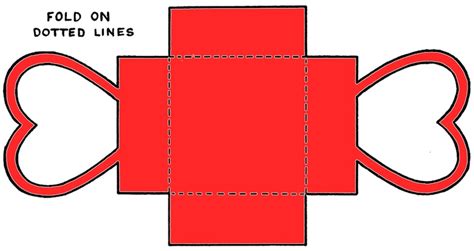 images  valentine printable heart box template heart box