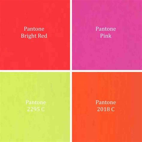 neon swatches  pantone pantone pink pantone color mixing