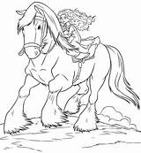 Coloring Merida Pages Brave Disney Princess Horse Printable Mau Cong Chua Getcolorings Print Tranh Riding Colouring Color Characters Sheets Colorings sketch template