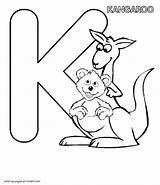 Coloring Pages Letter Kangaroo Sesame Street Print Printable Look Other sketch template