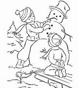 Coloring Snowman Pages sketch template