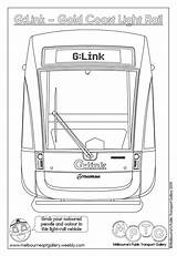 Colouring Melbourne Tram Rail Light Pdf Link sketch template