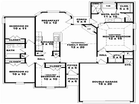 bedroom house plans  families   sizes house plans
