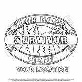 Survivor Pages Colouring Theme Logo Clipart Party Coloring School Show Clip Camping Survival Printable Board Classroom Camp Games Cliparts Crafts sketch template