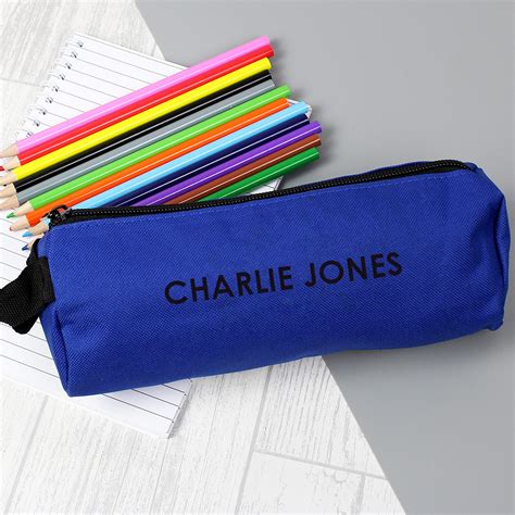 blue pencil case personalised kids gifts  helenas house