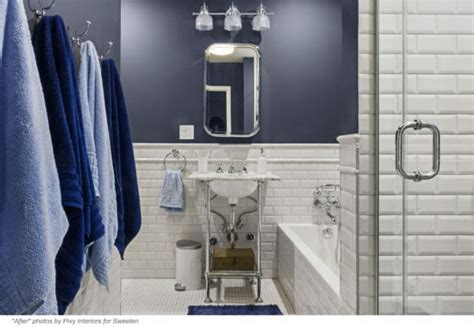 blue penny tile updates  bathroom   blue beauty