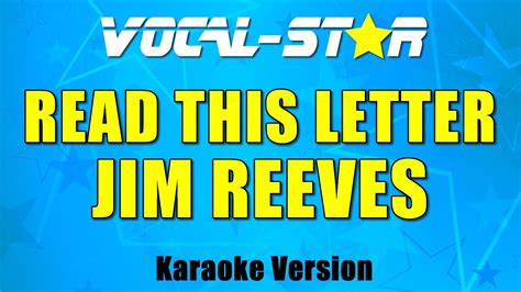 jim reeves read  letter karaoke version  lyrics hd vocal