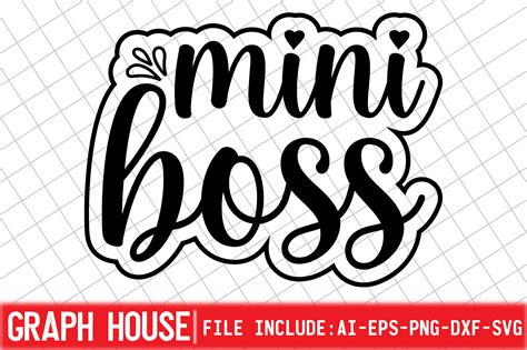 mini boss graphic  graph house creative fabrica