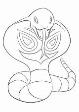 Pokemon Arbok Coloring Pages Kids Generation Type Color sketch template