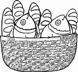 Loaves Fish Story Wecoloringpage sketch template