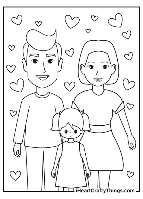 coloring pages family
