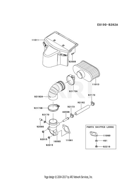 kawasaki frv ds  stroke engine frv parts diagram  air filtermuffler
