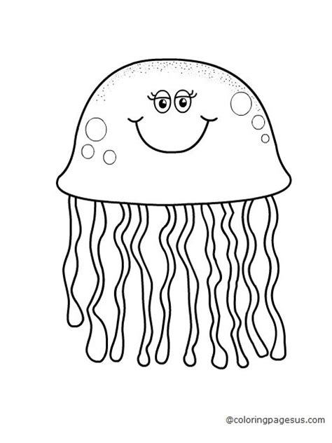 easy jellyfish coloring pages