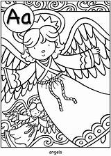 Coloring Pages Alphabet Christmas Printable Angel Book Dover Sheets Publications Doverpublications Books Kids Colouring Titles Browse Complete Catalog Over Adult sketch template