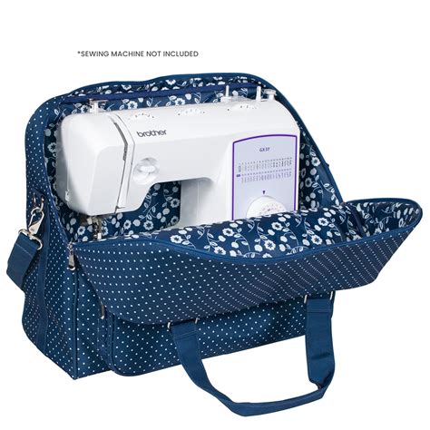mary deluxe blue sewing machine carrying storage case sewing machine tote fits