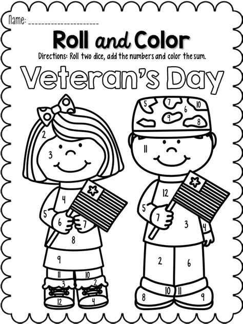 veterans day printable activities  kids  printable