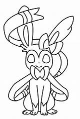 Sylveon Coloring Pages Pokemon Printable Line Eevee Cute Drawing Sheet Colouring Evolutions Color Print Kids Template Deviantart Getdrawings Choose Board sketch template