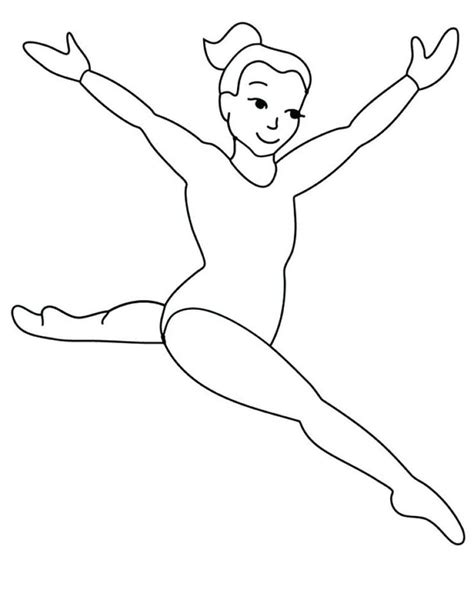 gymnastics printable coloring pages