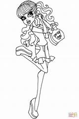 Coloring Draculaura Scaris Pages Monster High Printable Supercoloring Categories sketch template
