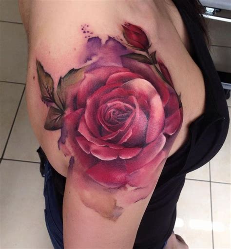 The 25 Best Rose Shoulder Tattoos Ideas On Pinterest 90