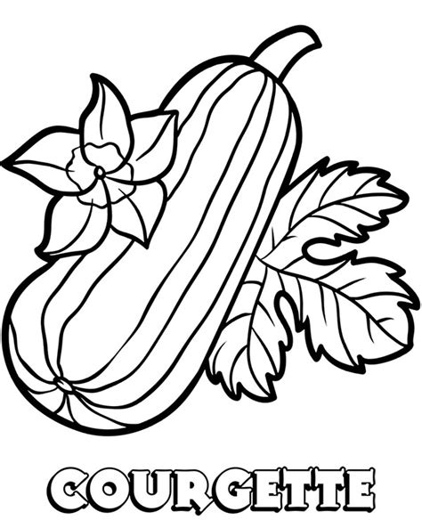 zucchini printable coloring page vegetable topcoloringpagesnet