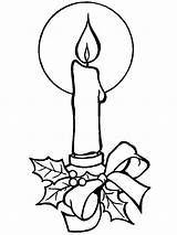 Candle Coloring Pages Three Color sketch template