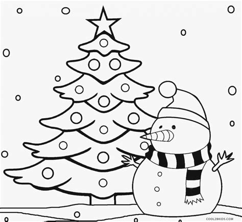 christmas tree coloring pages  print