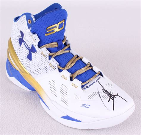 stephen curry signed  armour custom curry basketball shoe psa  pristine auction