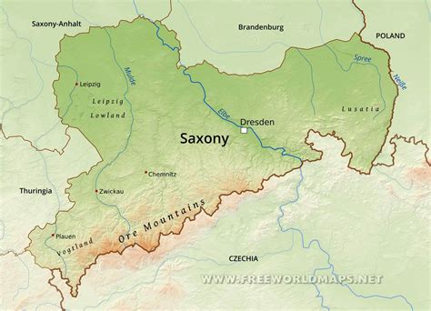 saxony physical map