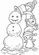 Coloring Pages Penguin Snowman Christmas Kids Printable Digi Color Pca Penguins Winter Tulamama Choose Board Embroidery Colors sketch template