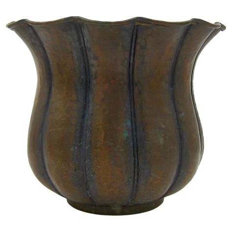 hammered copper vase  urn  sale  stdibs