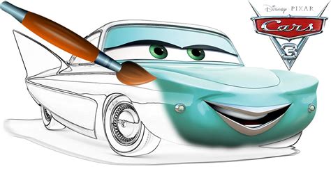 character cars  flo coloring book pages video  kids episode