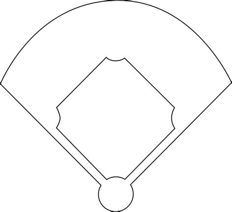 baseball diamond printable clipart