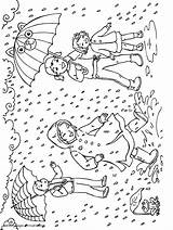 Coloring Pages Rain Kids Spring Seasons Printable Adults Colouring Children Print Umbrellas Popular Coloringhome sketch template