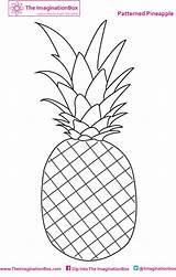 Coloring Pineapples Leaf Ananas Stencils Box Grape Theimaginationbox Hawaiian Tropical Howtocrafts sketch template