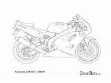 Kawasaki Zxr sketch template