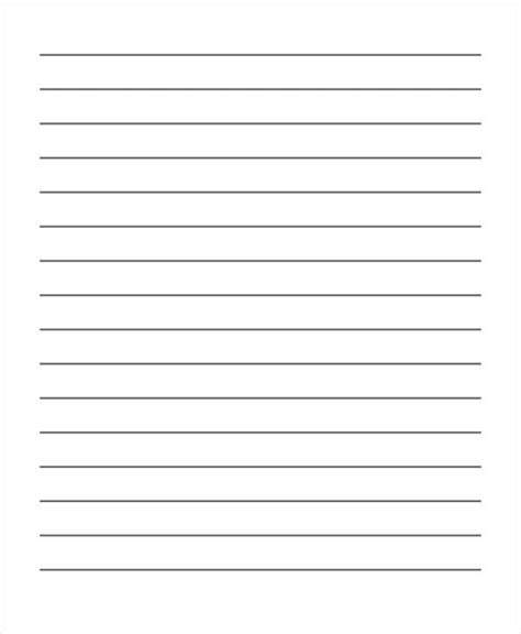 blank writing paper  lines
