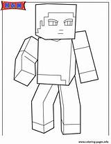Coloring Steve Minecraft Pages Character Looking Around Printable Print Color sketch template