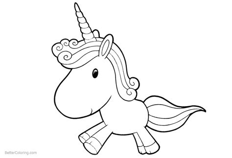 cartoon unicorn coloring pages chibi  printable coloring pages