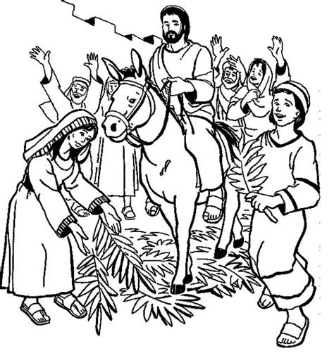 hosanna hosanna  palm sunday coloring page color luna