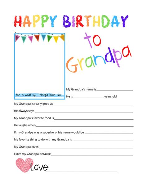 grandpa birthday card printable printable birthday cards  grandpa