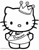 Kitty Hello Coloring Pages Colouring Princess Printables Cat Printable Sheets Cute Kids Print Party Da Colorare Baby Para Book Color sketch template