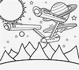 Coloring Trek Pages Star Kids Space Solar System Color Enterprise Colouring Printable Planet Print Drawing Mars Activities Planets Shape Book sketch template