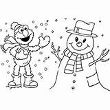 Snowman Coloring Printable Elmo Pages Color Sheet Angels Build Toddler Will sketch template