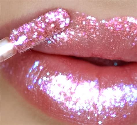 silver glitter lip gloss mix clear lip gloss  cosmetic glitter