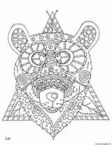 Coloring Pages Tribal Bear Pattern Adults Printable Supercoloring Zentangle Book Print Animals sketch template